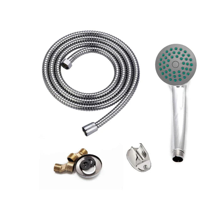 Baterie Cada Crom Lucios - Set Complet cu Pipa Pivotanta de 25cm, Para, Furtun si Excentrice Incluse