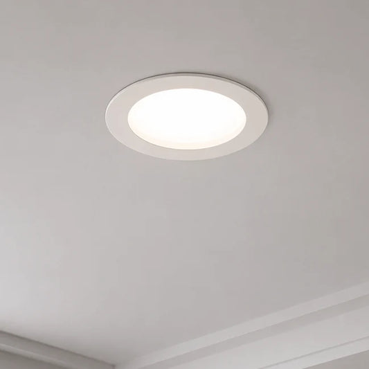 Spot LED AKTOBE, Ø11.9cm, 6W, Rotund, Lumina Rece, Alb, Metal si Acrilic