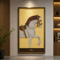 Tablou Decorativ Cal Nobil, 80 x 160 cm, Sticla si MDF