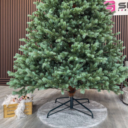 Brad artificial , Hollandia, verde cu varfuri argintii, integral 3D, 230 cm