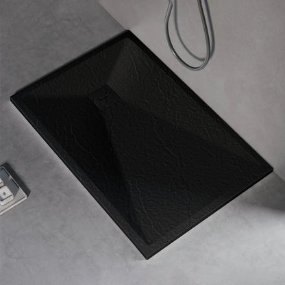 Cadita de dus dreptunghiulara 80x120 cm, slim 3 cm, negru