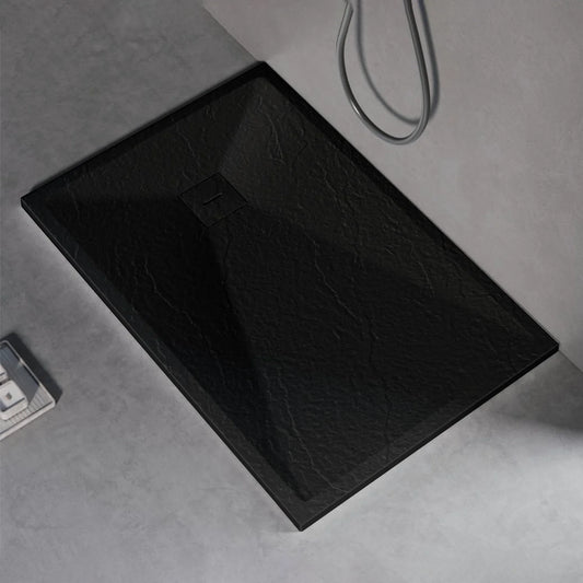 Cadita de dus dreptunghiulara 80x120 cm, slim 3 cm, negru