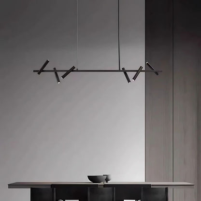 Lustra LED cu telecomanda Harman, 23W, 6 Surse, Lumina Neutra, Negru – lustră LED, culoare neagră, cu telecomandă – Rega