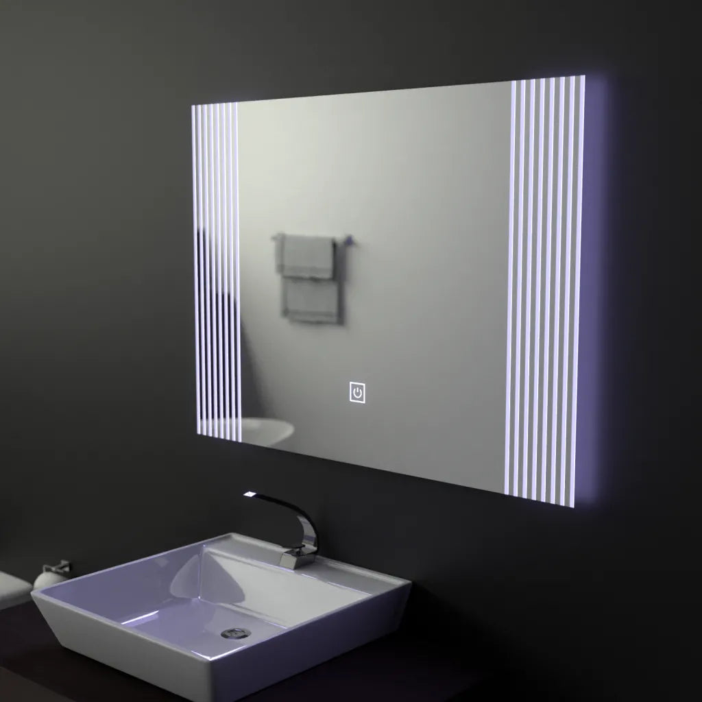 Oglinda LED Rectangulara, 80x60cm, Infinity Frame Basic Touch