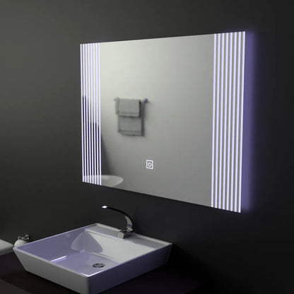 Oglinda LED Rectangulara, 80x60cm, Infinity Frame Basic Touch