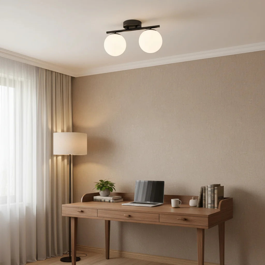 Lustra LED si cristal ORI, 30cm, 2xG9, Globuri, Negru