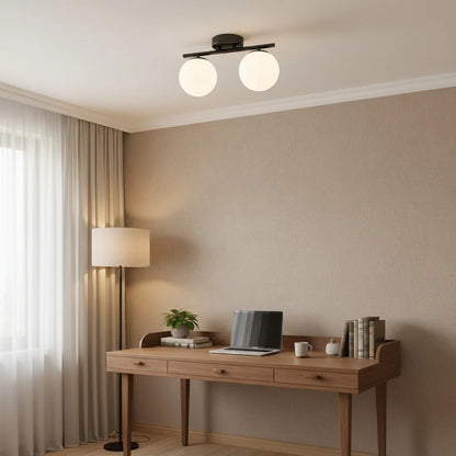 Lustra LED si cristal ORI, 30cm, 2xG9, Globuri, Negru