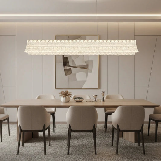 Lustra LED cu Telecomanda, Suspendata TAMY 160W, Liniara, lumina Rece/Calda/Neutra, Auriu, Inaltime Reglabila