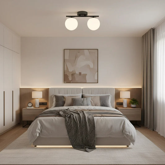 Lustra LED si cristal ORI, 30cm, 2xG9, Globuri, Negru