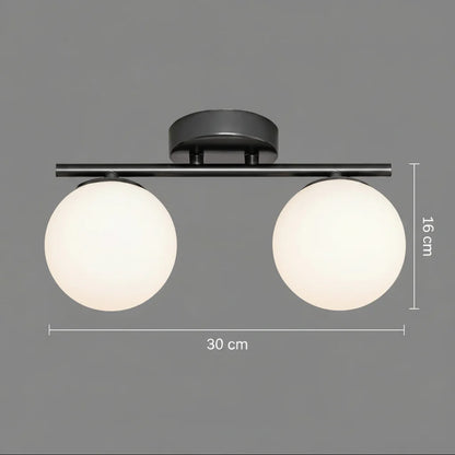Lustra LED si cristal ORI, 30cm, 2xG9, Globuri, Negru