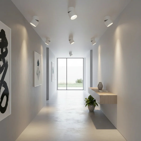 Proiector LED TINNIE, Rotativ, 9W, Lumina Neutra 4000K, Alb