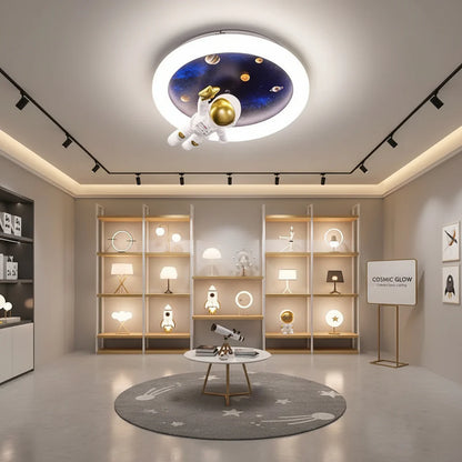 Lustra LED ASTRONAUT, 89W, lumina Rece/Calda/Neutra, Alb Albastru