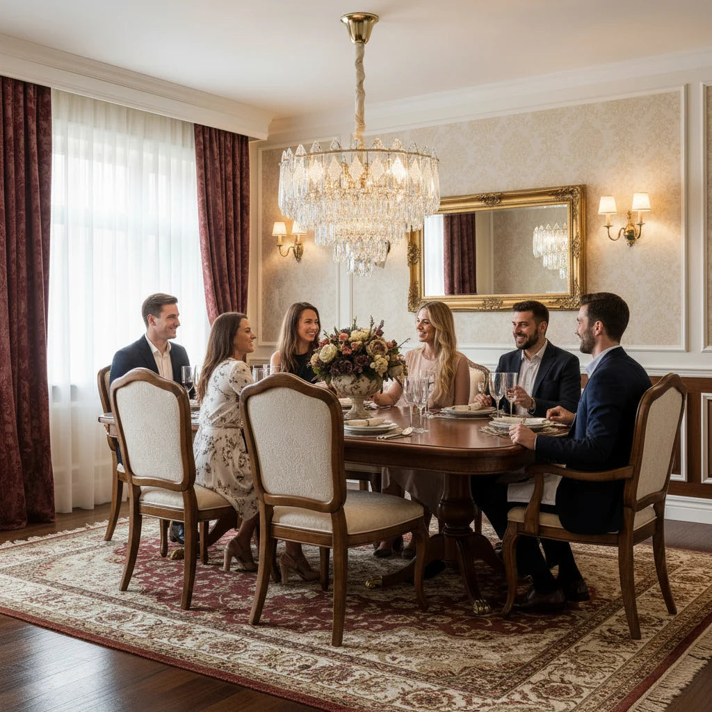 Candelabru Cristal VELVET Eleganza, 9xE14, D50 cm, Auriu, Inaltime Reglabila, Metal si Cristal