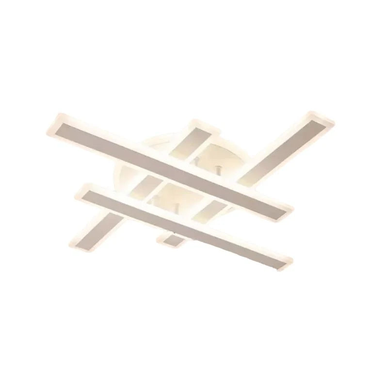 Lustra LED cu telecomanda SHAWN, Liniara, 85W, lumina Rece/Calda/Neutra, Dimabila, Alb