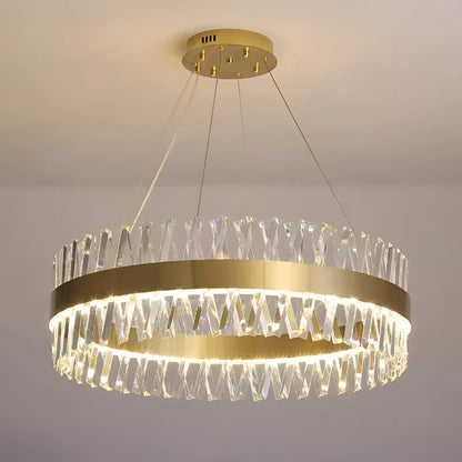 Candelabru LED CASERTA cu Telecomanda, 41W, Dimabil, Diametru 40cm, Auriu