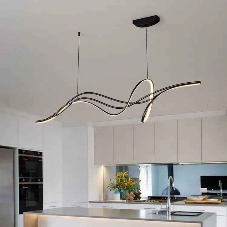 Lustra LED suspendata cu telecomanda LIBRE, 42W, lumina Rece/Calda/Neutra, Dimabila, Negru, Inaltime Reglabila