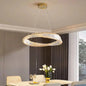 Lustra LED cu telecomanda si cristal LUIGI, 35W, lumina Rece/Calda/Neutra, Dimabila, Auriu