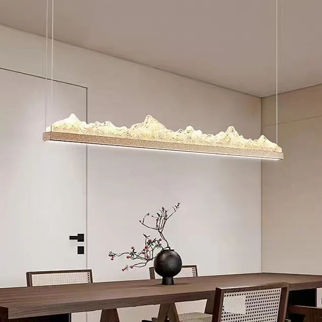 Lustra LED suspendata cu Telecomanda MATHIAS 58W, lumina Rece/Calda/Neutra, Dimabila,Inaltime Reglabila, Auriu