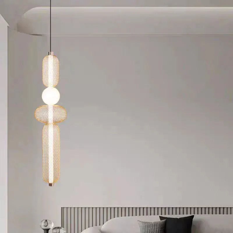 Lustra LED Suspendata LM551/4GD, 24W, Lumina 3000/4000/6000K, Auriu, Inaltime Reglabila