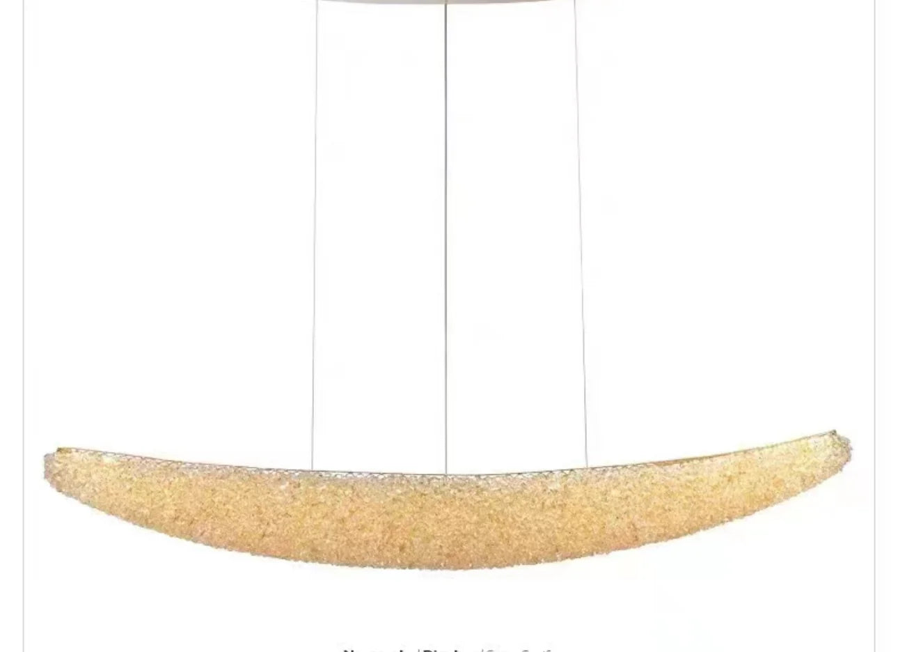 Candelabru Modern cu Cristal, RITMICA Largo, 40W, Lungime 80 cm, Auriu, Inaltime reglabila