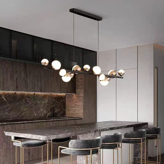 Lustra Suspendata LED Acril Aurion 29W cu Telecomanda, Dimabila, Negru Auriu, Metal si Acril