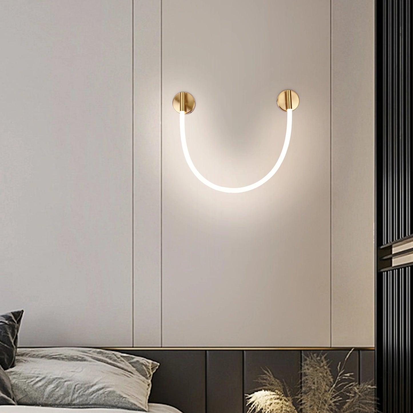 Aplica LED de Perete, 50cm, 3000K/4000K/6000K, Auriu