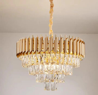 Candelabru Cristal VERSAILLES Magno 8x E14, Diametru 60cm, Auriu, Inaltime Reglabila