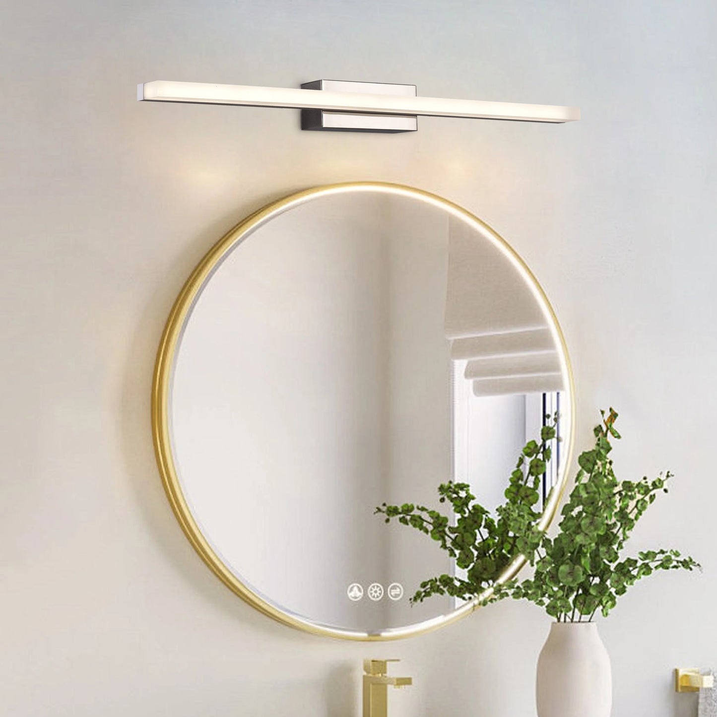 Aplica LED de Baie, COMO, 8W, liniara, lumina Neutra, Negru