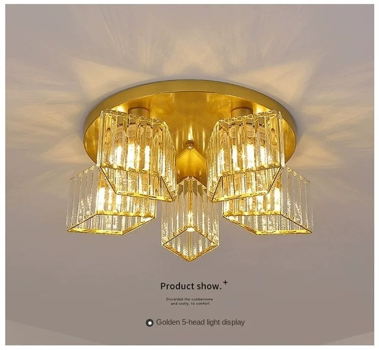 Lustra Sasha, LC117/5GD, 5x E27, Metal, Auriu