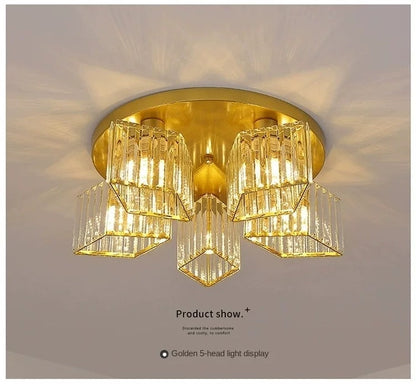 Lustra Sasha, LC117/5GD, 5x E27, Metal, Auriu