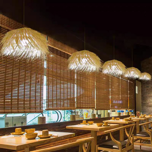 Lustra Vintage Paie LV811, 1xE27, Rustic, 100cm – lustră LED, 100 cm – RegalStore, iluminat interior