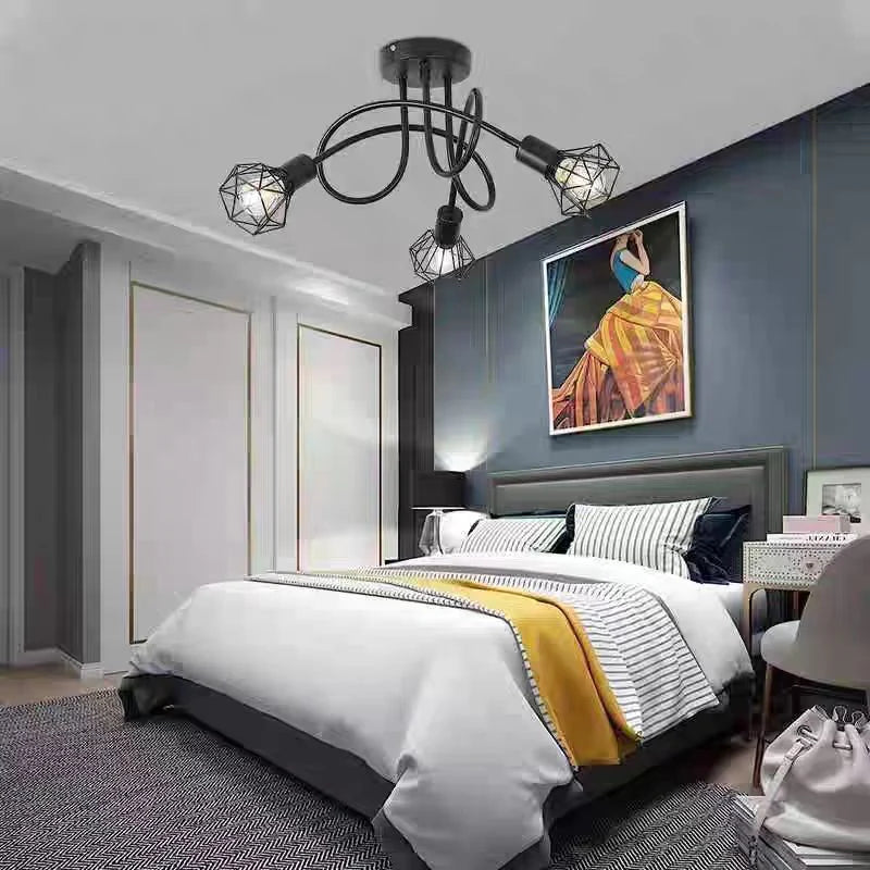 Lustra Shion 3*E27, Negru, Metal