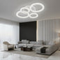 Lustra LED Linnea cu Telecomanda, 75W, 3000K/4000K/6000K, Dimabil, Alb, Cristale