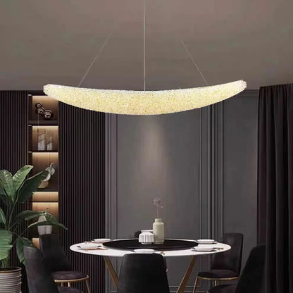 Candelabru Modern cu Cristal, RITMICA Largo, 40W, Lungime 80 cm, Auriu, Inaltime reglabila