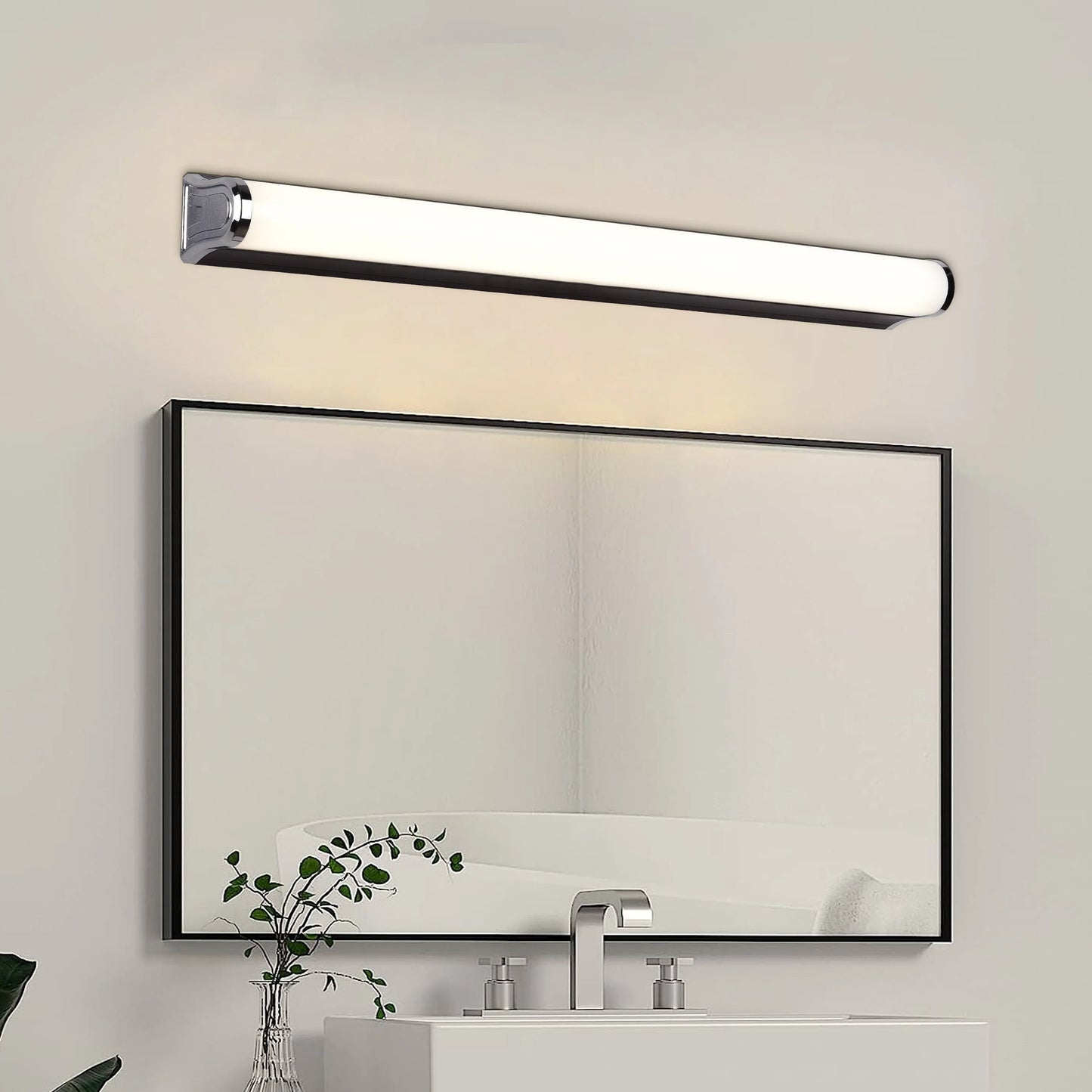 Aplica LED de Baie, GARDA, 11W, liniara, lumina Neutra, Negru