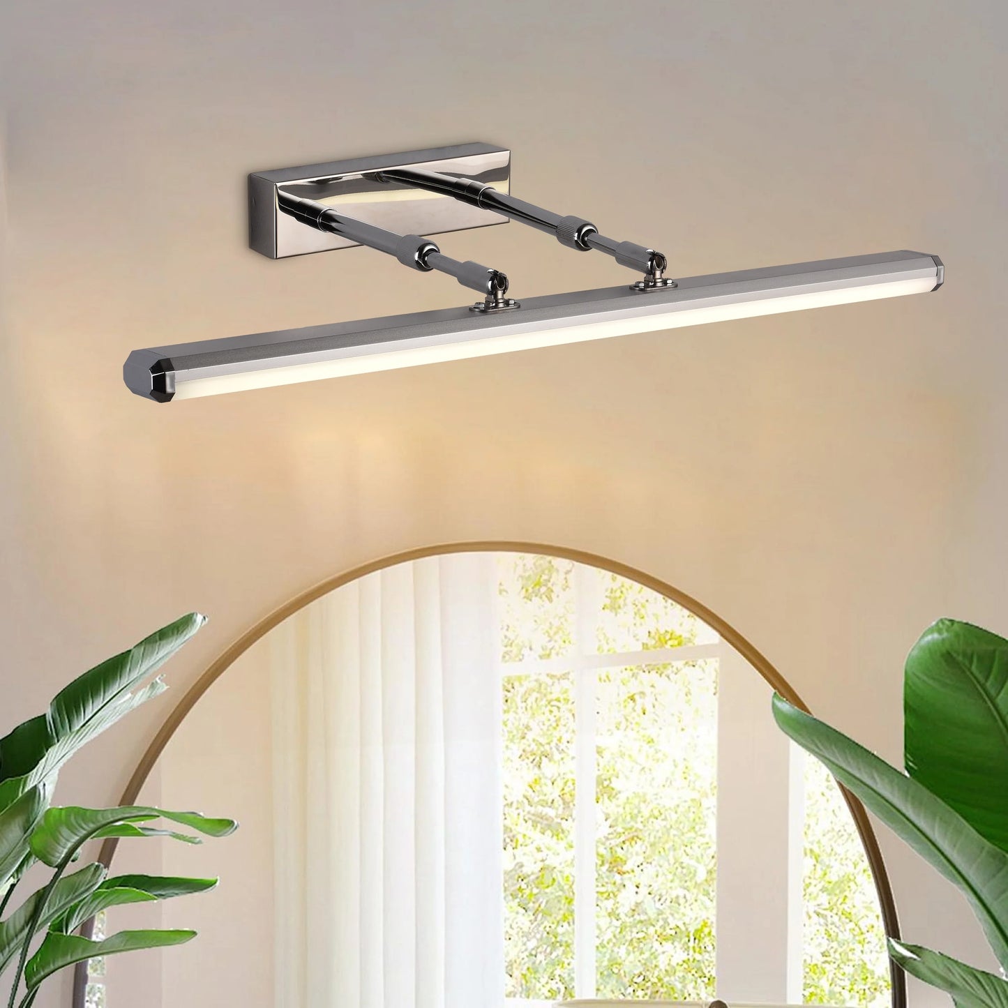 Aplica LED de Baie, BALATON, 11W, liniara, lumina Neutra, Crom Lucios
