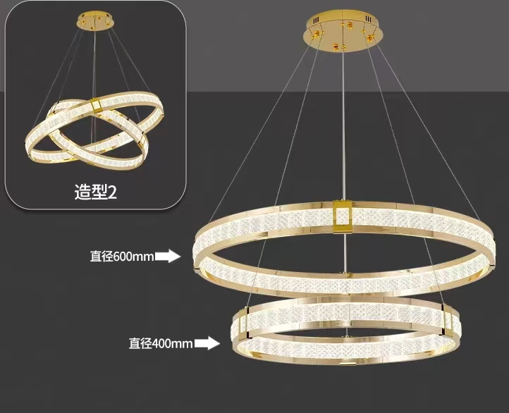 Candelabru Cristal, LINDERHOF Magno, 75W, Diametru 60cm, Lumina Rece/Calda/Neutra, Auriu, Inaltime Reglabila