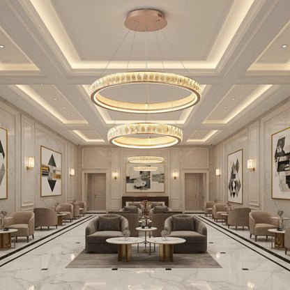 Candelabru Cristal, Kensington Magno, 75W, Auriu, 3 elemente, Inaltime reglabila, Lumina Calda/Rece/Neutra