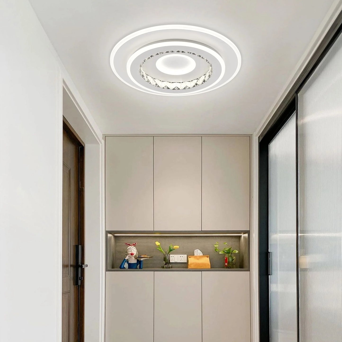 Lustra LED Doliana 70W Alb Diametru 49cm