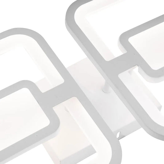 Lustra LED Felix cu Telecomanda, 120W, Alb, Acril, Dimabila