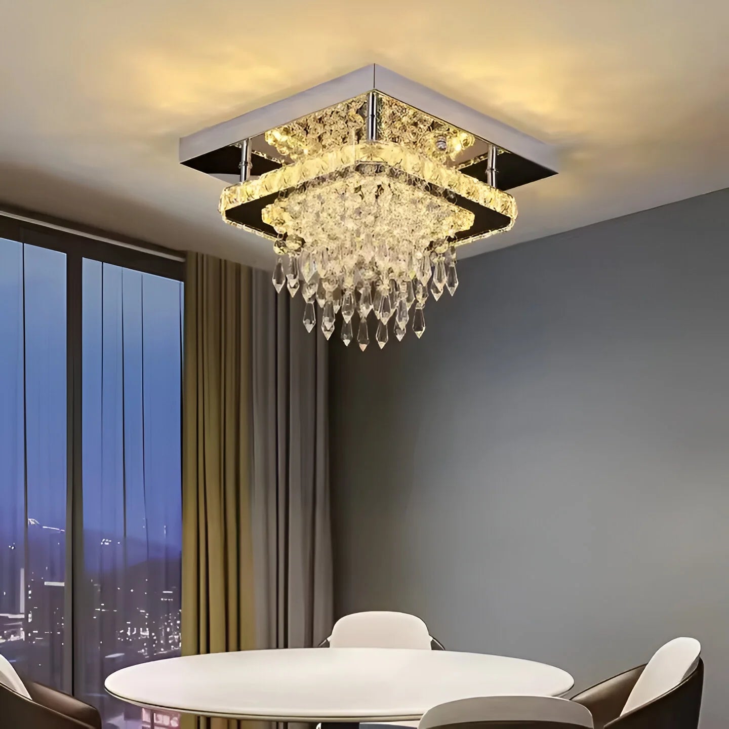 Candelabru LED Cristal Alberico 19W Crom Lucios