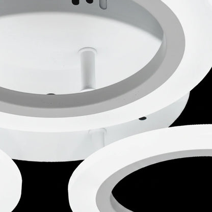 Lustra LED CRINA, 24W, 3 Cercuri, lumina Neutra, Alb