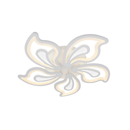 Lustra LED cu telecomanda GLORIOSA, 150W, 5 Petale, lumina Rece/Calda/Neutra, Dimabila, Alb