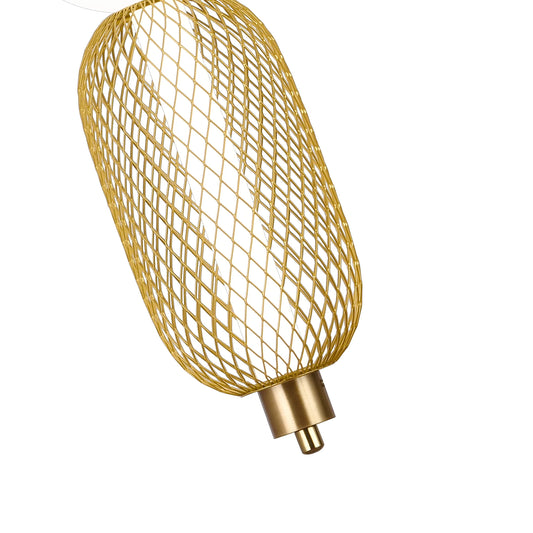 Lustra LED Suspendata LM550/2GD, 11W, Lumina 3000/4000/6000K, Auriu, Inaltime Reglabila
