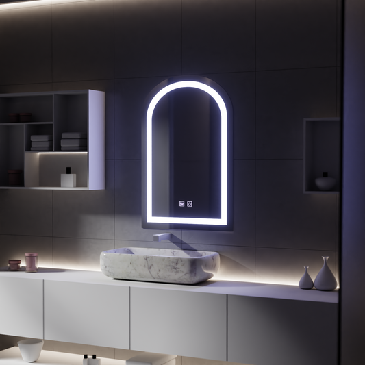 Oglinda LED Touch cu Functie Dezaburire, 80x50cm – oglindă LED, 80x50 cm, 50 cm – RegalStore, iluminat interior