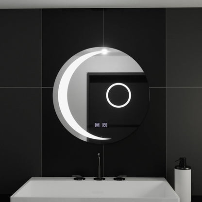 Oglinda LED Rotunda, 70cm, Orbis Touch, Sistem Dezaburire, Dimabila