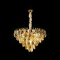 Candelabru Cristal CC8052/500GD 6x E14, Diametru 40cm, Auriu Lucios, Inaltime Reglabil
