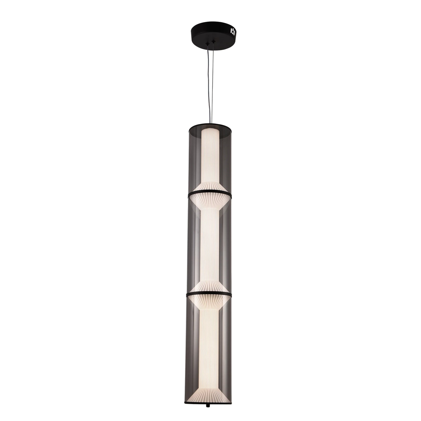 Lustra LED Suspendata cu Telecomanda 78W, LM511/3BK, Inaltime Reglabila, Lumina Calda/Rece/Neutra, Alb, Metal