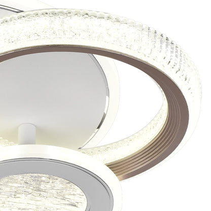 Lustra LED NYXORA 45W, 3 Cercuri, lumina Rece/Calda/Neutra, Negru