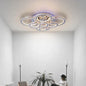 Lustra LED Cristal RGB cu Telecomanda Lia 182W Dimabila Alb Argintiu